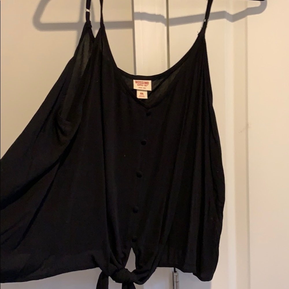 Black button up tank